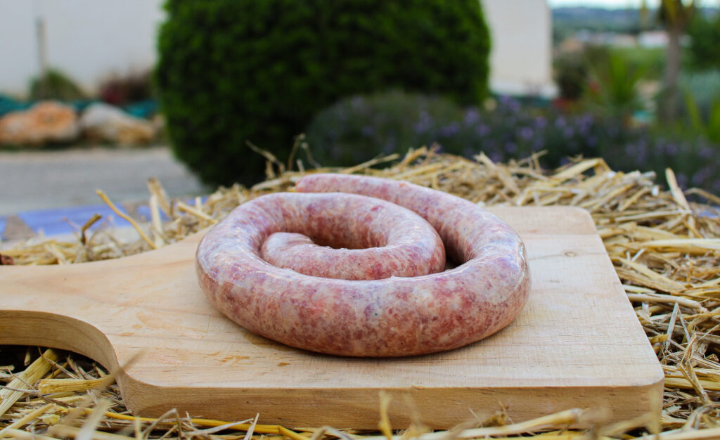 Saucisse au roquefort de poulet fermier